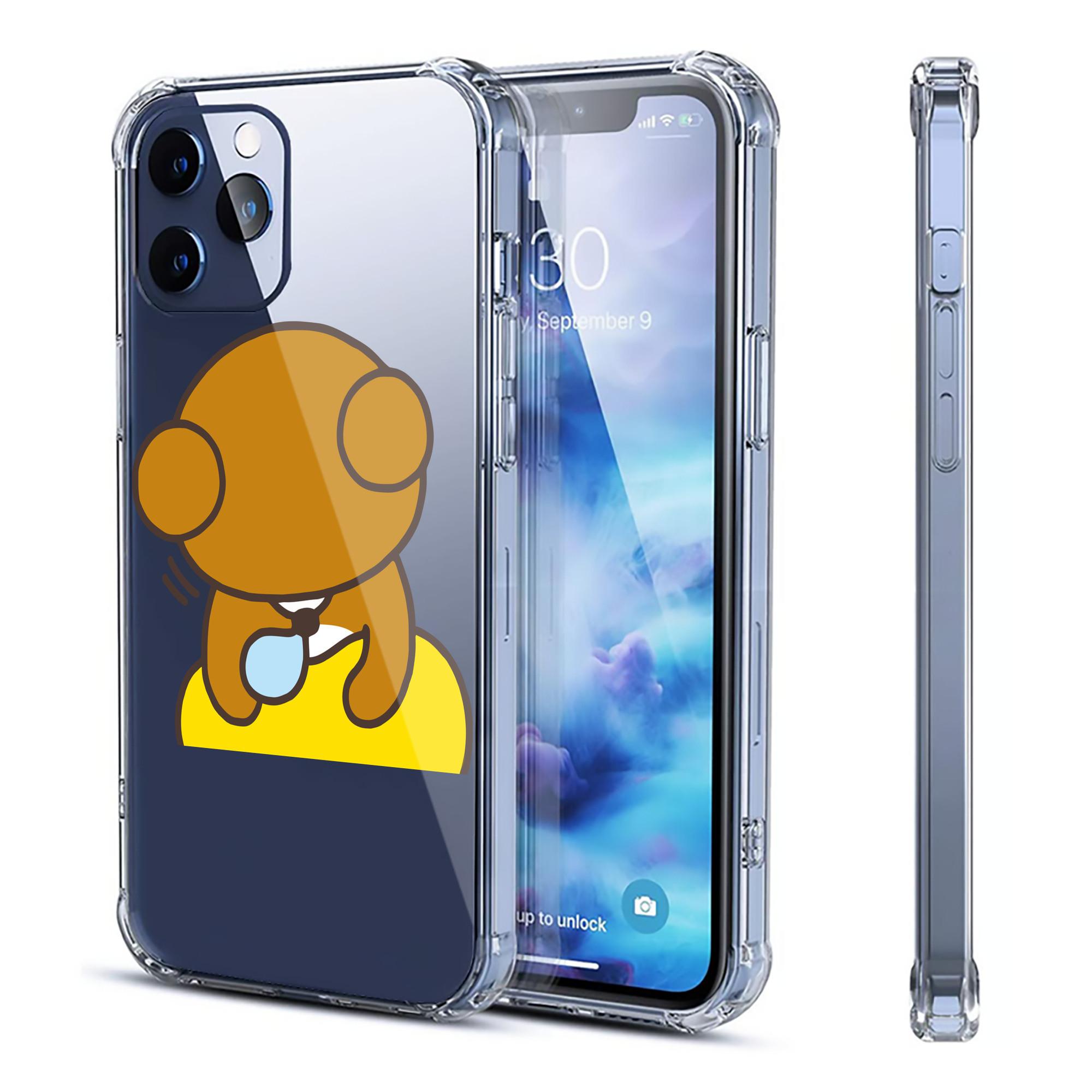（画像用） リラックマ リラックマ キイロイトリ Rilakkuma Korilakkuma Kiiroitori 【iPhone 12シリーズ対応】透明スマホケース（クリアソフトケース）